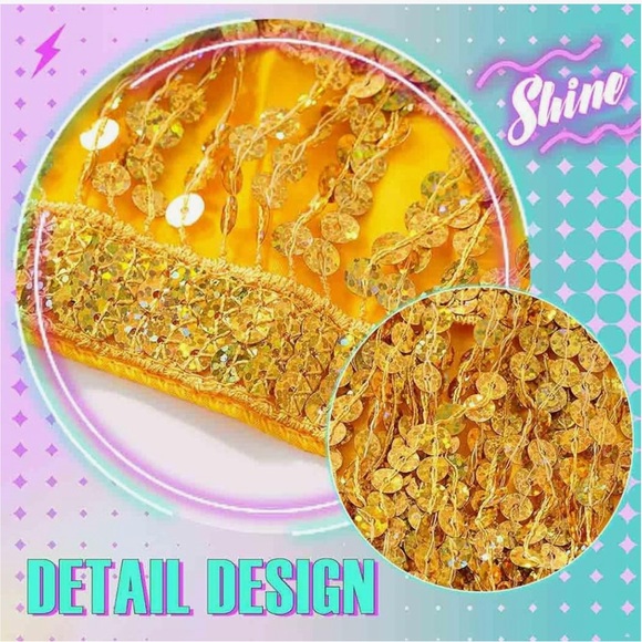 💖 BUY 2 for $15 💖 Boho Sequin Tassel Hip Scarf Multilayer Belly Dance Skirt - Picture 3 of 5